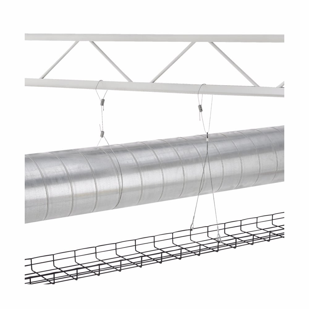 Eaton B-Line series hanging system, KwikWire single style hook termination, Hook termination, 3/32" wire max, 80" wire length