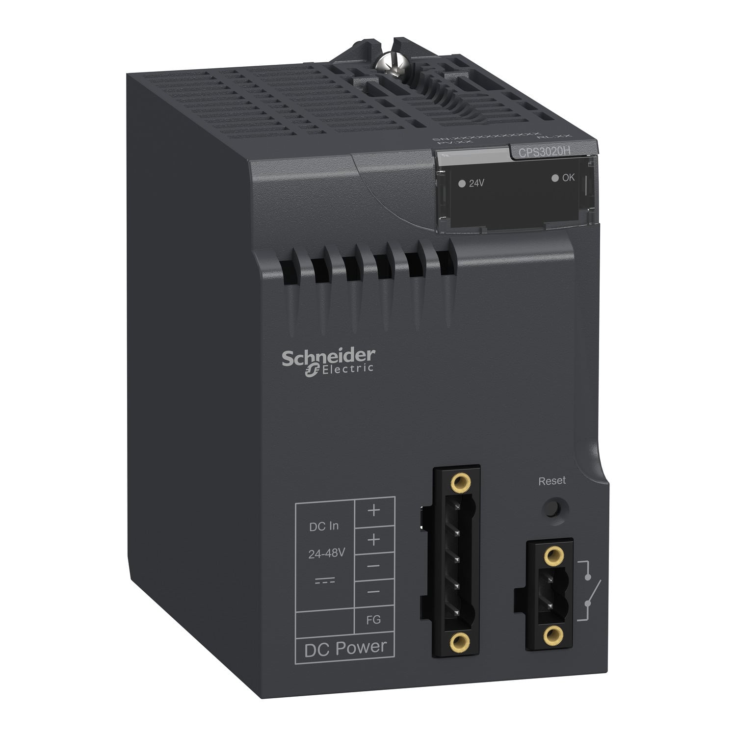 power supply module, Modicon X80, 24 to 48V DC, 31.2W, severe environment