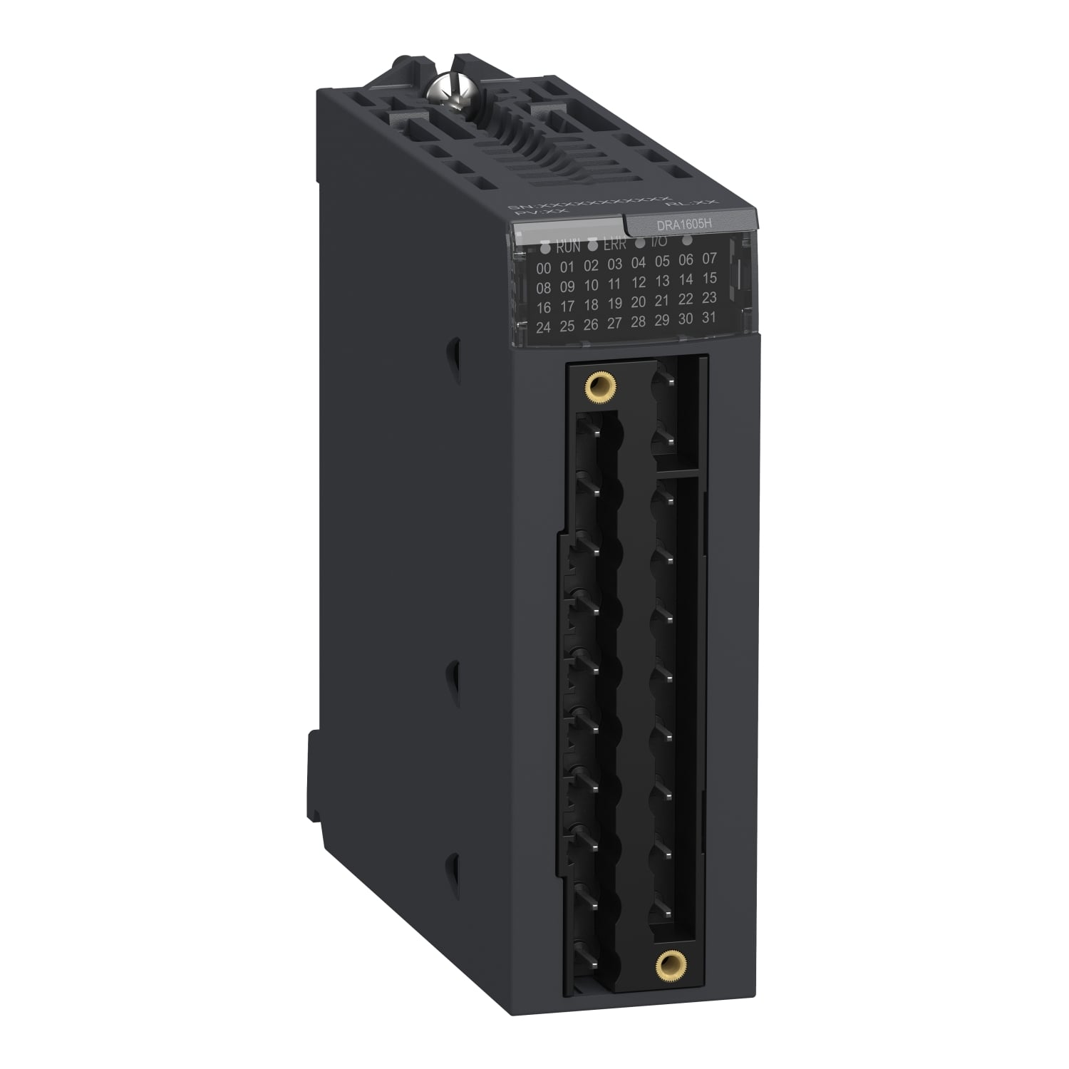 discrete output module, Modicon X80, 16 NO relay outputs, 24 to 240V AC, 24 to 48V DC, for severe environments
