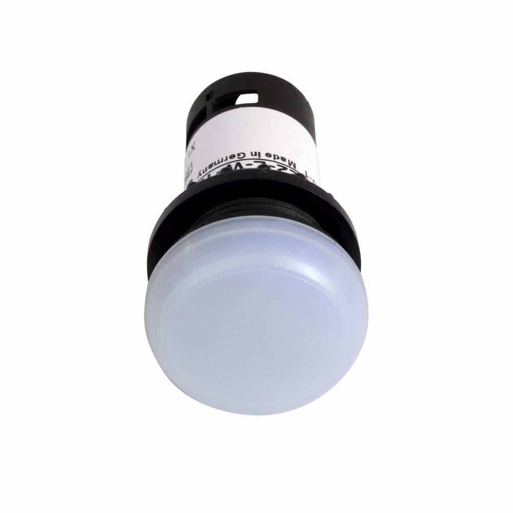 C22-L-W-24 Compact Illuminated Pushbutton Indicating Light, 24 V AC/DC, Round Lens