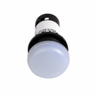 Eaton C22 compact pushbutton, Indicating Light, White, Illuminated, LED, 24 Vac/dc