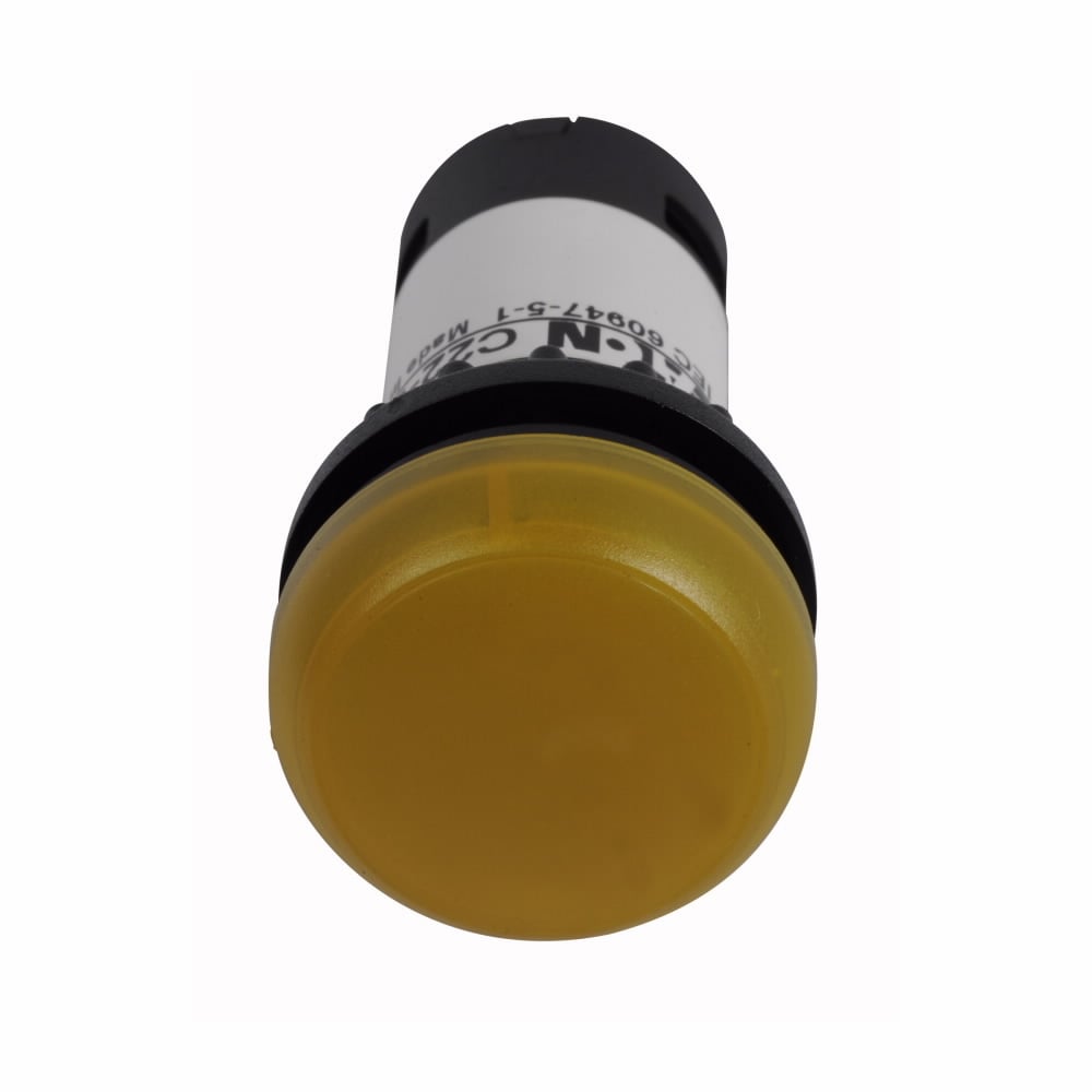 Eaton C22 compact pushbutton, Indicating Light, Yellow, Illuminated, LED, 24 Vac/dc
