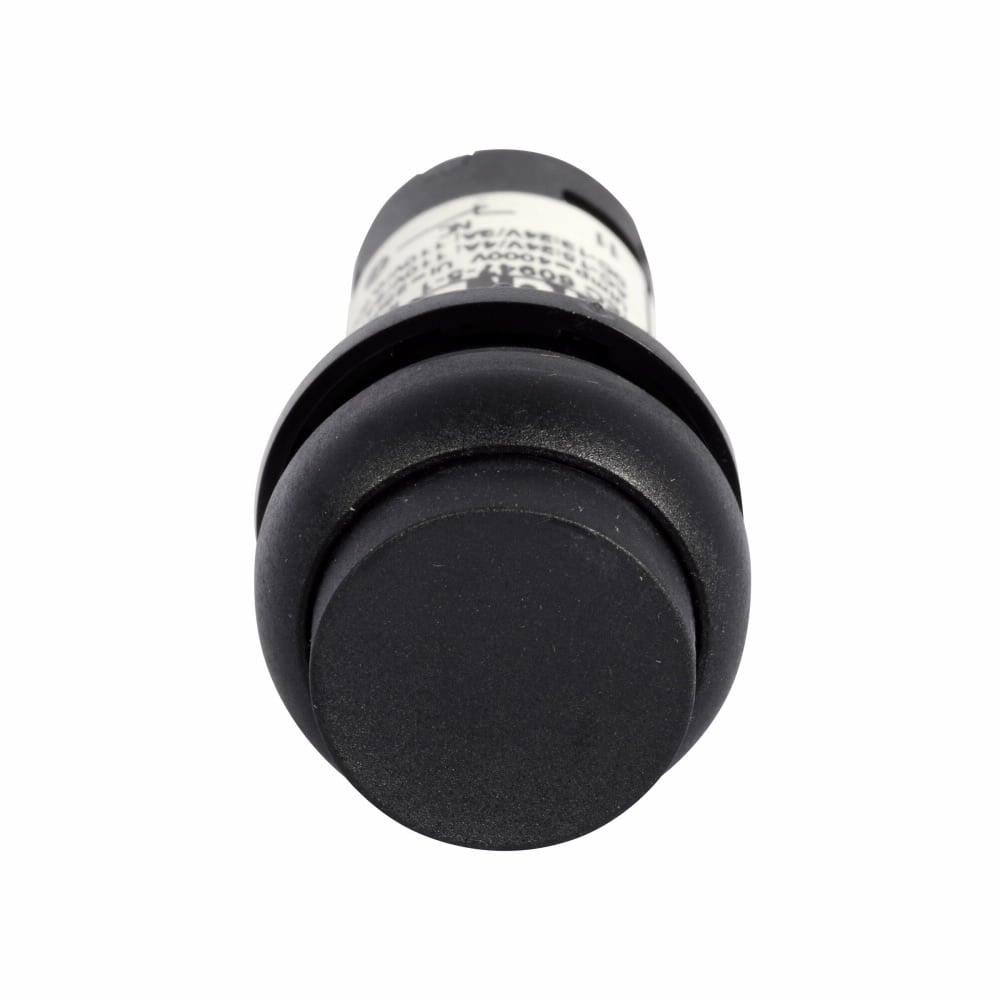 Eaton C22 compact pushbutton C22, 22.5 mm Compact Pushbutton, Non-Illuminated, Button, Button: Black Bezel, Extended, Momentary, Button: Black, 1NO/1NC