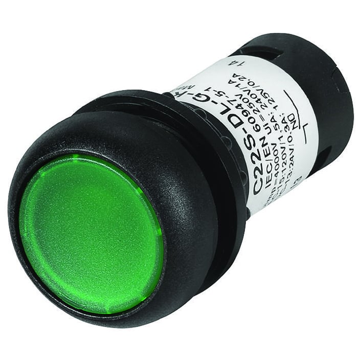 ILL MOM PB BLK-BZL FLSH GRN 120V 1NO