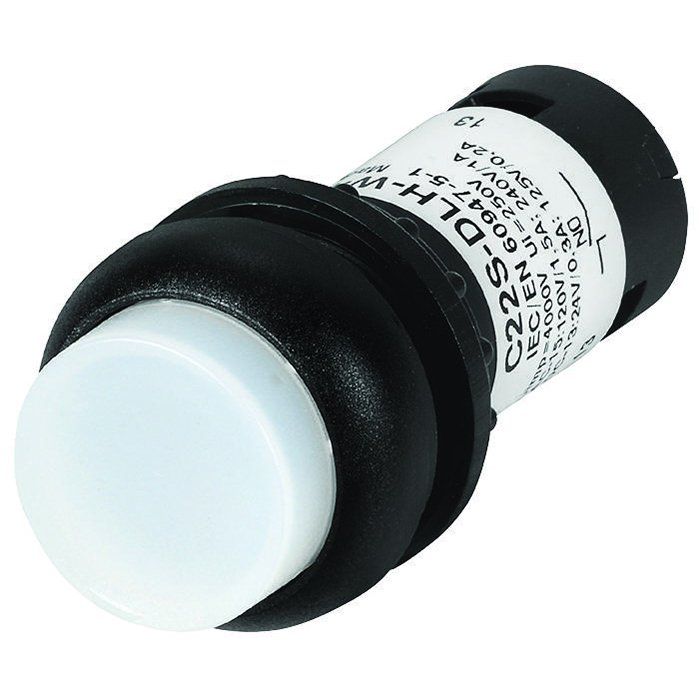 ILL MOM PB BLK-BZL FLSH WHT 24V 1NO