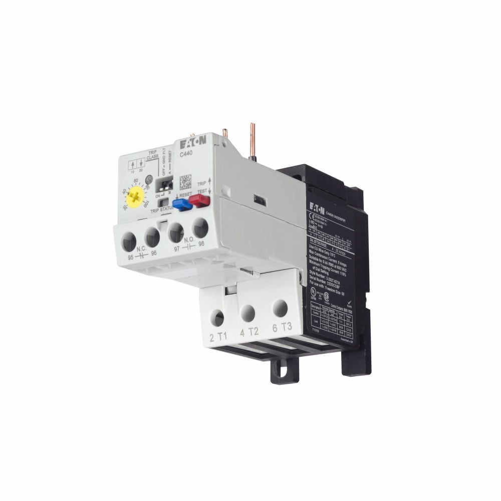 Eaton C440 electronic overload relay, C440 Electronic Overload Relay - NEMA, Freedom Size 1, 45mm frame, Selectable 10A, Class 10 ,20, 30, Overload 1-5A, Standard