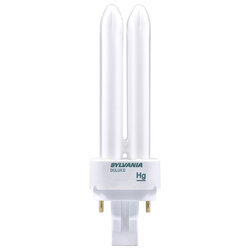 DULUX 9W double compact fluorescent lamp with 2 pin base, 2700K color temperature, 82 CRI, ECOLOGIC for use on magnetic ballast