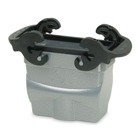 Double lever locking inline coupler hood with top entry, 16 contacts, NPT entry - 1 Inch  x 3/4 Inch