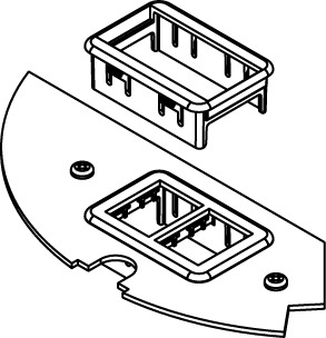 2-3/4 Inch; 5-7/32 Inch; UL Approval; (2) 2-Port Communication Device Type; CRFB Model