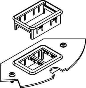 2-3/4 Inch; 5-7/32 Inch; UL Approval; (2) 2-Port Communication Device Type; CRFB Model