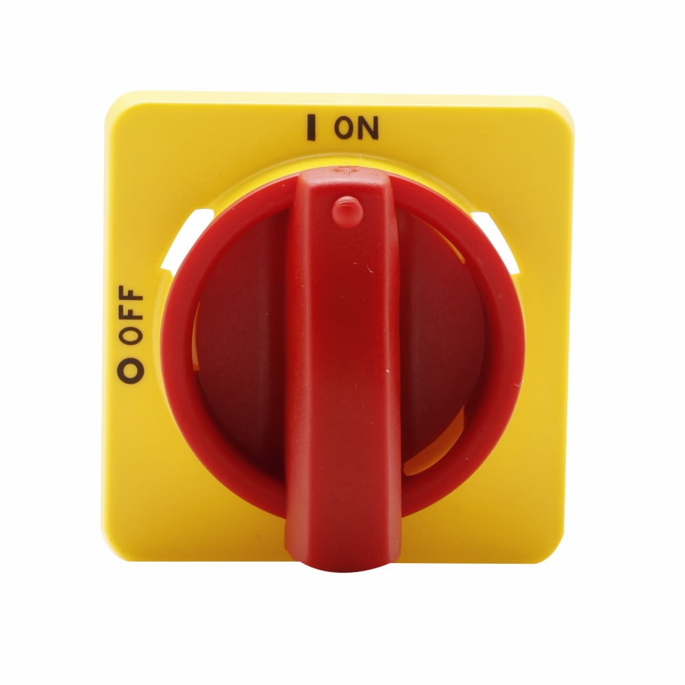 CSYR6 Padlockable Selector Rotary Disconnect Handle, 4 in L x 5-1/2 in W x 2 in H, Red/Yellow