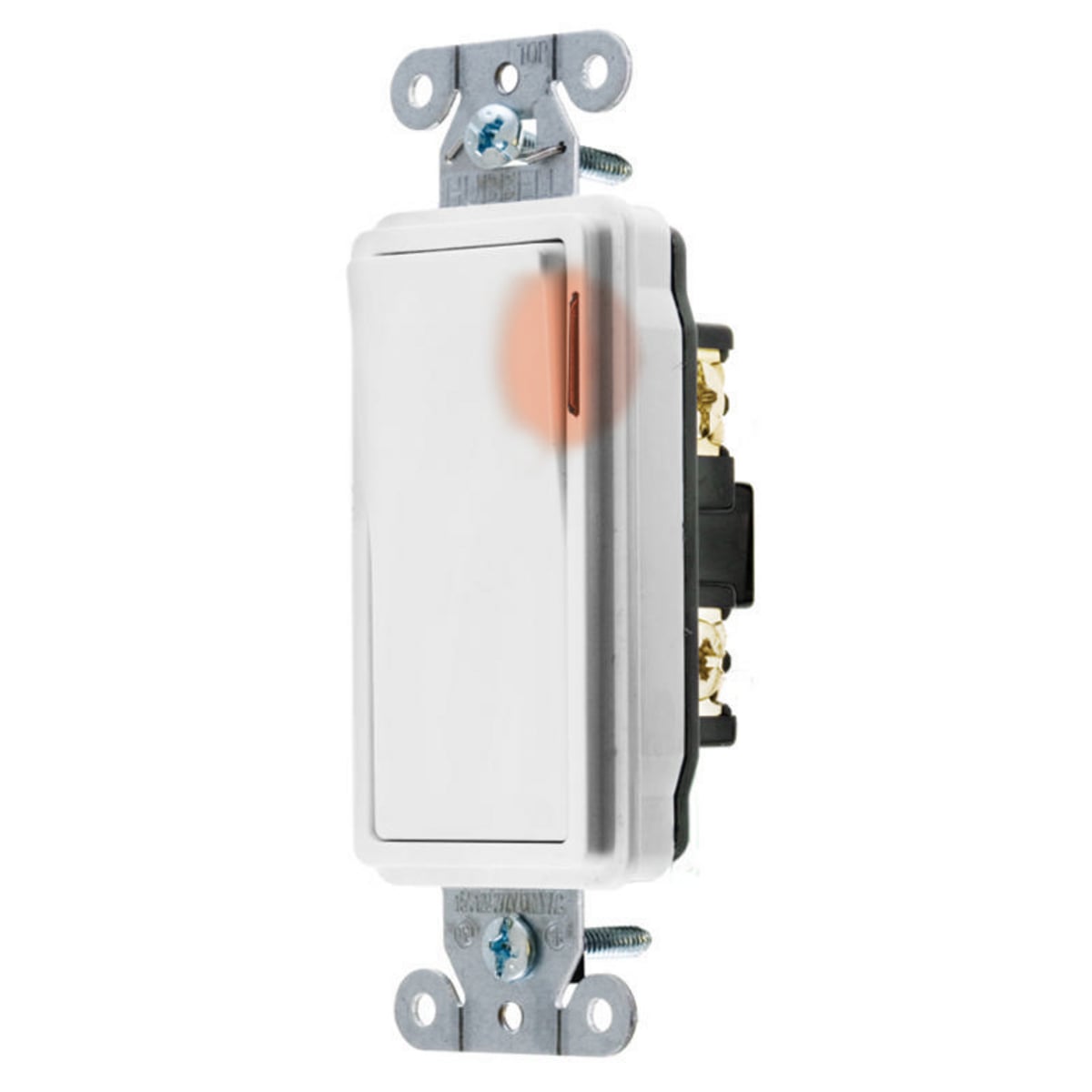 DS120PLW DS Series Heavy Duty Specification Grade Standard Sized Decorator Switch, 120 to 277 VAC, 20 A, 5540 W Power Rating, 2 Position Contact