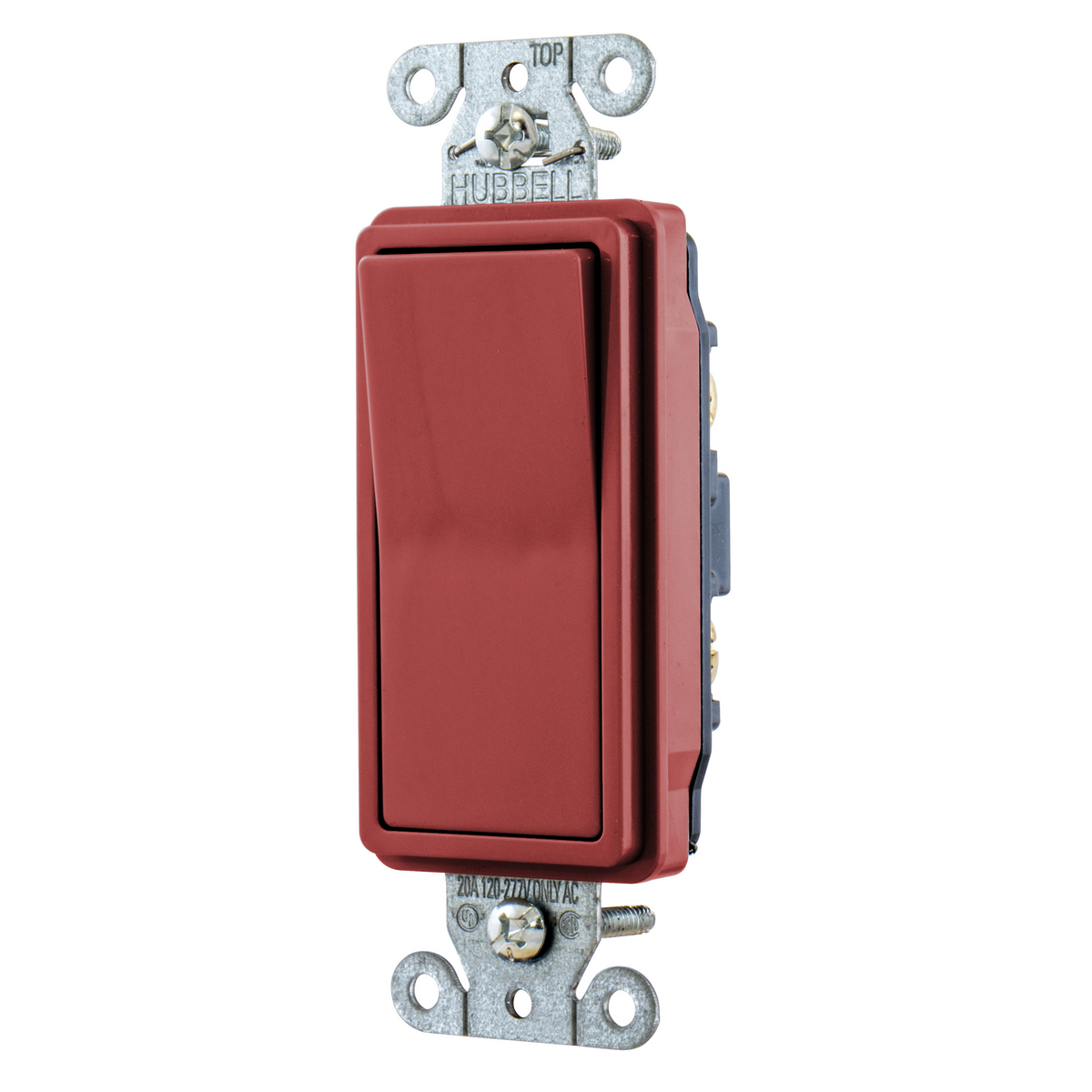 Decorator Switch, Specification Grade, Single-Pole, 20A 120/277V AC, Back and Side Wired