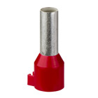 cable end with clipin tag holder long size 35 mm red