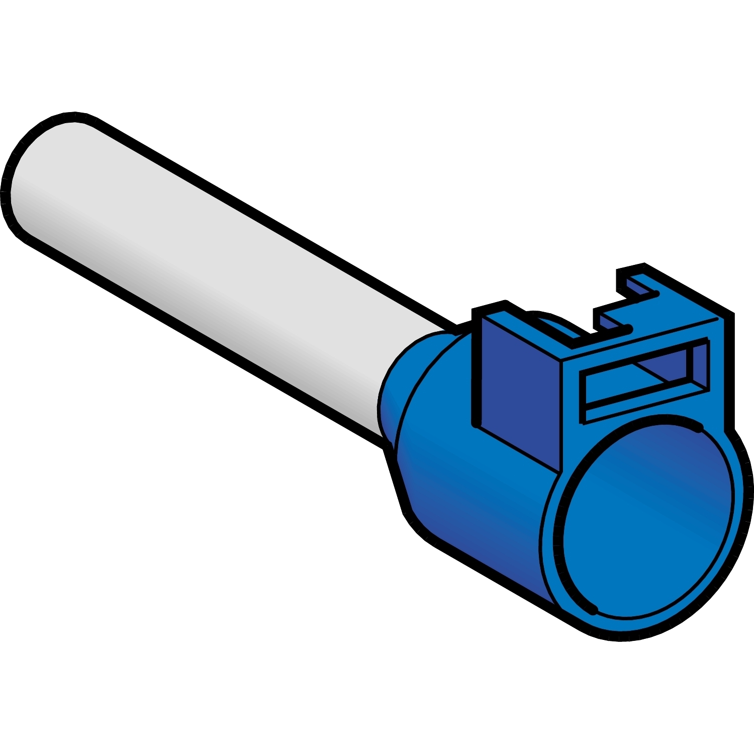 Cable end, Linergy TR cable ends, single conductor, blue, 50 mm, long size, for clip-in type, 10 sets of 100