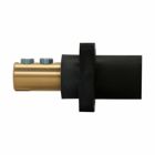 Eaton Crouse-Hinds series Cam-Lok J Series E1016 insulated receptacle, Up to 400A continuous, 1/0-4/0 AWG, Black, Double set screw, Male, Thermoplastic elastomer (TPE), 600 Vac/dc