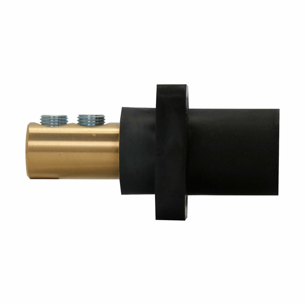 Eaton Crouse-Hinds series Cam-Lok J Series E1016 insulated receptacle, Up to 400A continuous, 1/0-4/0 AWG, Blue, Double set screw, Male, Thermoplastic elastomer (TPE), 600 Vac/dc