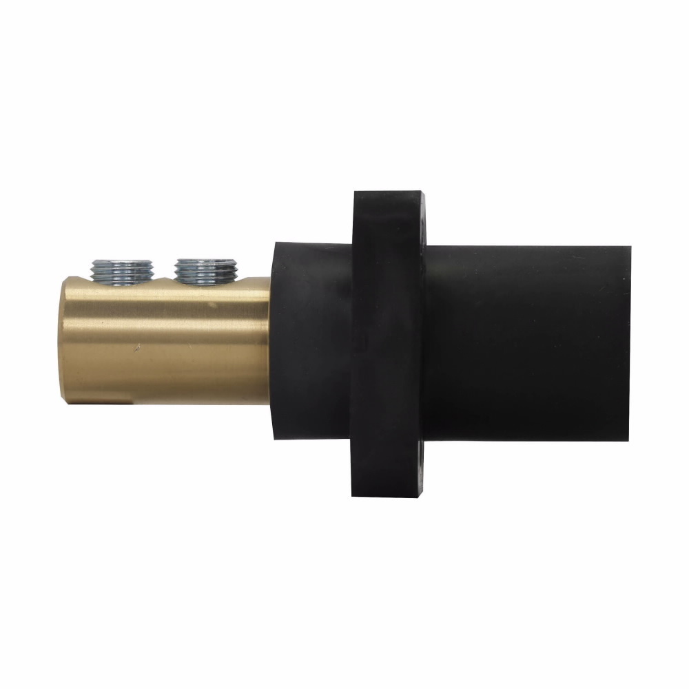 Eaton Crouse-Hinds series Cam-Lok J Series E1016 insulated receptacle, Up to 400A continuous, 1/0-4/0 AWG, Brown, Double set screw, Female, Thermoplastic elastomer (TPE), 600 Vac/dc