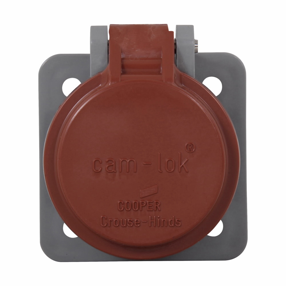 Eaton Crouse-Hinds series Cam-Lok J Series E1016 receptacle cover, Black, Thermoplastic