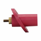 Eaton Crouse-Hinds series Cam-Lok J Series E1017 threaded stud receptacle, Up to 690A continuous, 350-750 kcmil, Red, Male, Rubber, 1/2"-13, 90? angle, 600 Vac/dc