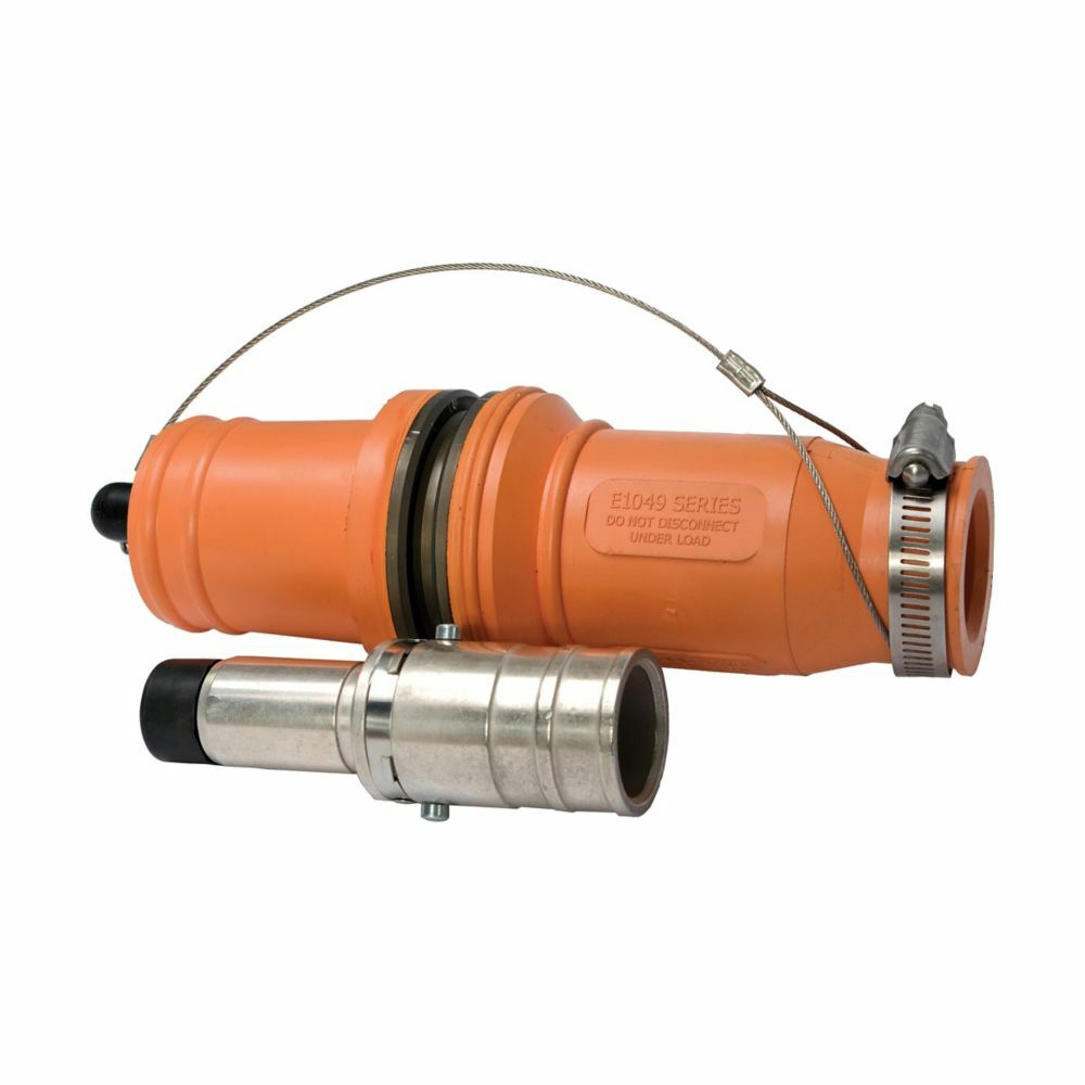 Eaton Crouse-Hinds series Roughneck E1049 plug, Up to 1009A continuous, 646 kcmil, Brown, Hexagon crimp or solder, Copper contacts, Male, Rubber, 1000 Vac/dc