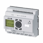 Eaton easy programmable relay, 700 Series, 24 Vdc, 12 digital inputs, 6 relay outputs, Includes clock and display, optional 4 analog inputs