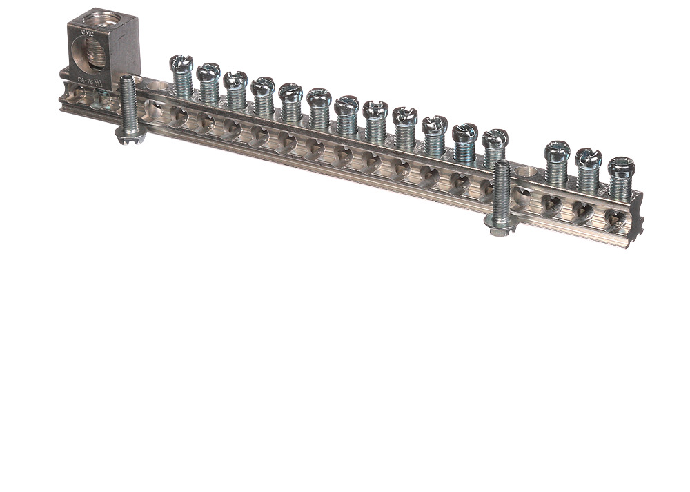  Low Voltage Residential Specialty Load Centers Ground Bar Kits for ES and PL load centers. 15 positions with 2/0 lug.