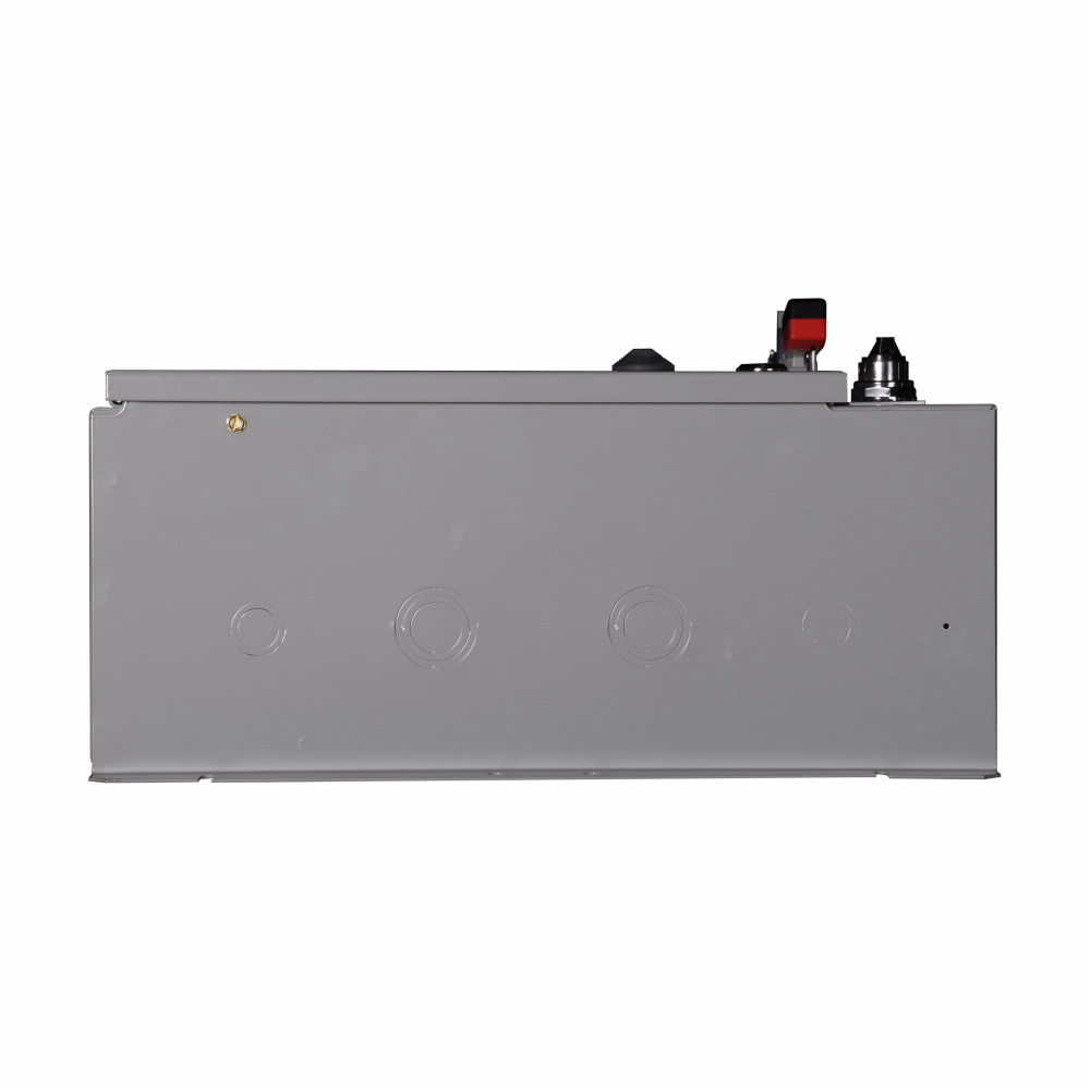 Eaton Freedom Industrial Pump Panel, Fusible disconnect, NEMA 3R Painted steel enclosure, 120V/60 Hz, 110V/50 Hz coil, 100A/600V Type R fuse clip, 20-100A solid-state overload relay, NEMA size 3 frame