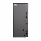 Eaton Freedom Industrial Pump Panel, Fusible disconnect, NEMA 3R Painted steel enclosure, 460V/60 Hz, 440V/50 Hz coil, 200A/600V Type R fuse clip, 28-140A solid-state overload relay, NEMA size 4 frame