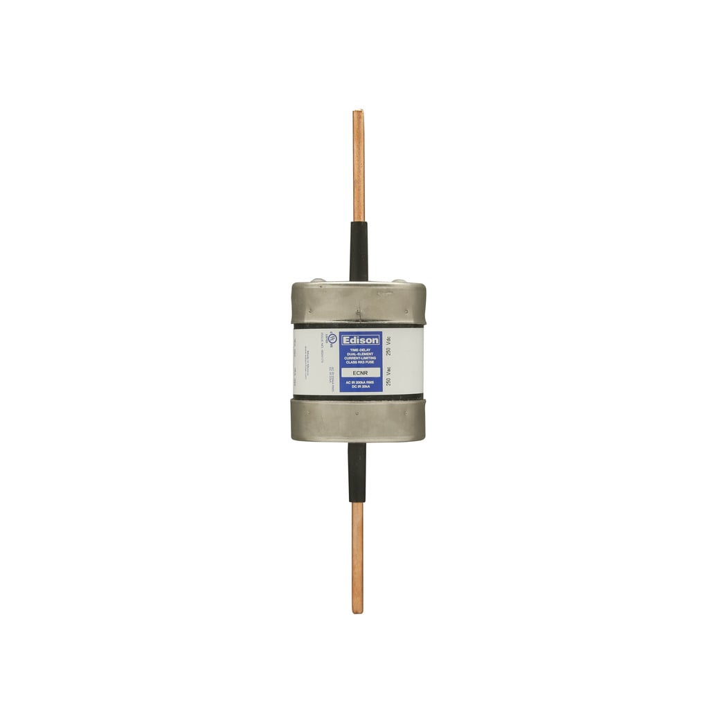 Eaton Edison ECNR fuse, Time-delay current-limiting fuse, Superior overload and cycling capabilities, 600 A, Dual, Class RK5, Non-indicating, Blade end x blade end, 10 sec at 500%, 200 kAIC, Standard, 250 V, 125 Vdc