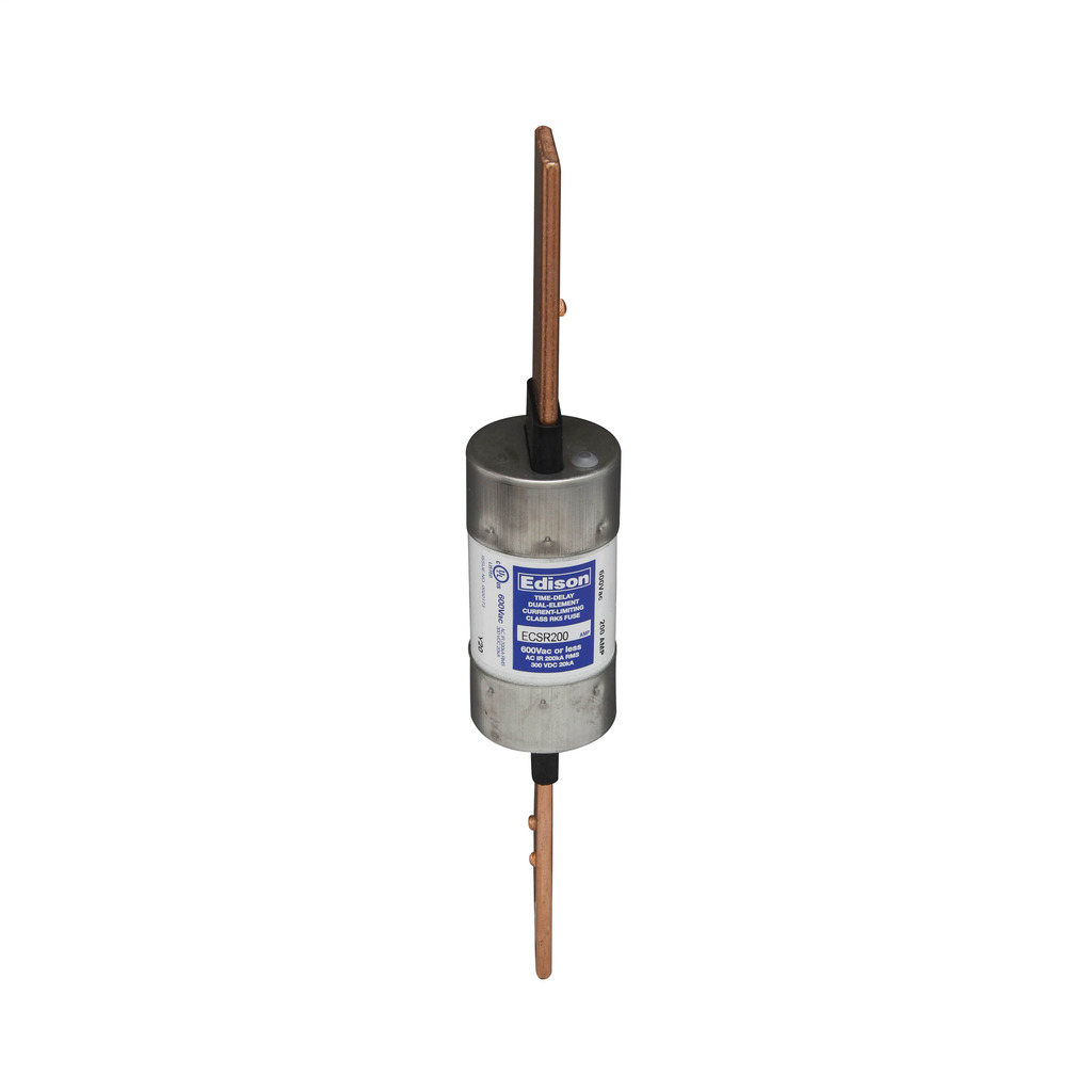 Eaton Edison ECSR fuse, Time-delay current-limiting fuse, Superior overload and cycling capabilities, 150 A, Dual, Class RK5, Non-indicating, Blade end x blade end, 10 sec at 500%, 200 kAIC, Standard, 600 V