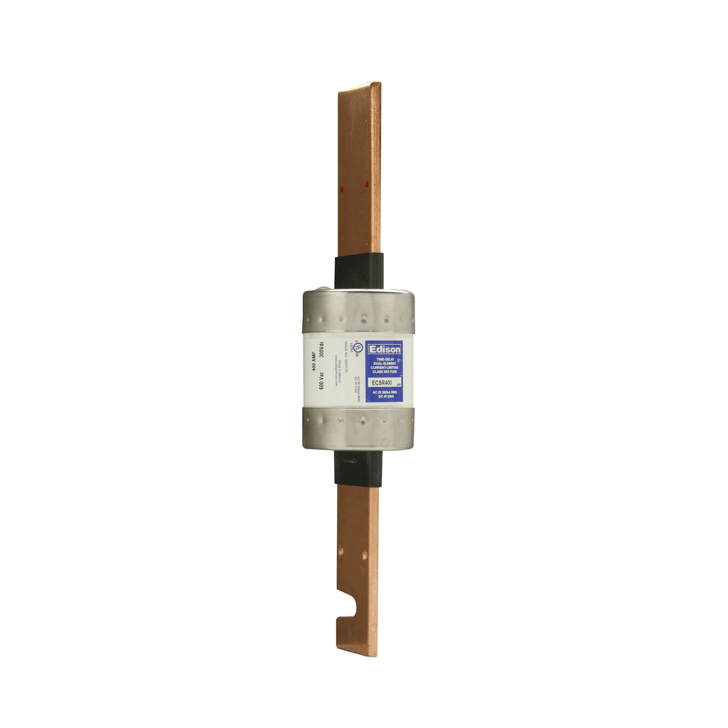 Eaton Edison ECSR fuse, Time-delay current-limiting fuse, Superior overload and cycling capabilities, 225 A, Dual, Class RK5, Non-indicating, Blade end x blade end, 10 sec at 500%, 200 kAIC, Standard, 600 V