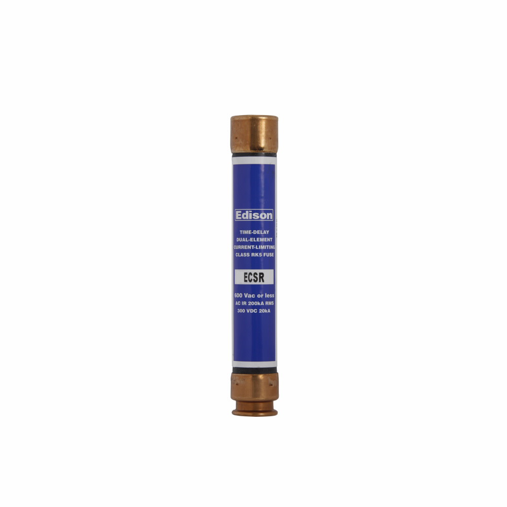 Eaton Edison ECSR fuse, Time-delay current-limiting fuse, Superior overload and cycling capabilities, 4 A, Dual, Class RK5, Non-indicating, Ferrule end x ferrule end, 10 sec at 500%, 200 kAIC, Standard, 600 V