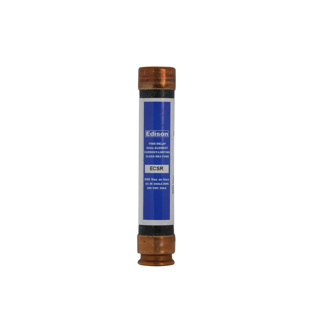 Eaton Edison ECSR fuse, Time-delay current-limiting fuse, Superior overload and cycling capabilities, 45 A, Dual, Class RK5, Non-indicating, Ferrule end x ferrule end, 10 sec at 500%, 200 kAIC, Standard, 600 V