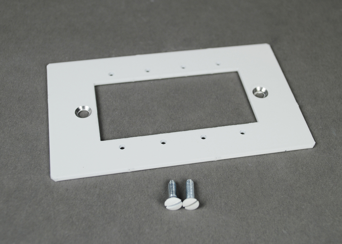 Floor Box Device Plate, Unassembled, 4-1/2 in Length, 2-3/4 in Width, 8 Gangs, Rectangle Shape, Threaded Mounting, For Use With: Evolution™ Floor Box, Steel