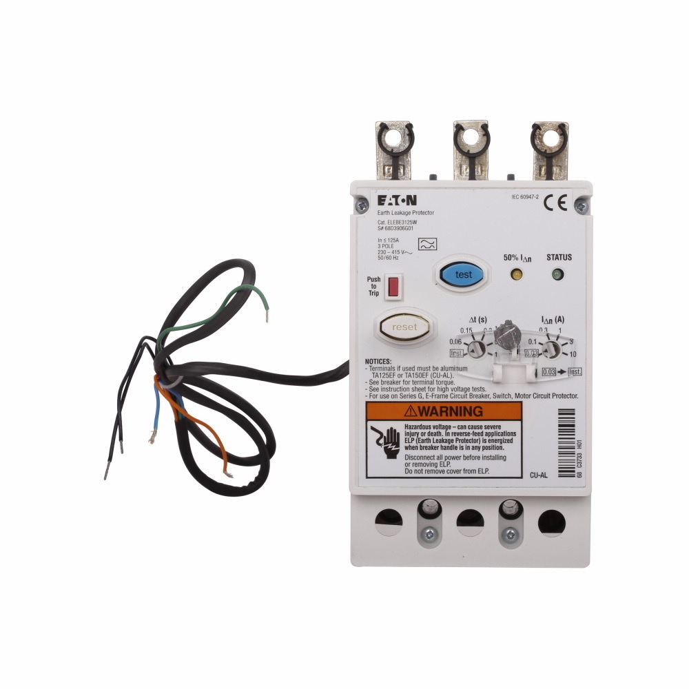 Eaton molded case circuit breaker accessory earth leakage module