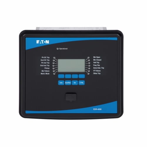 Motor protection relay, EMR-4000, 8, 5, Removable, Zone interlocking, URTD interface, IRIG-B, small display, 5A/1A, 5A/1A, 19-300 Vdc, 40-250 Vac, Modbus-RTU (RS-485), Projection panel mount