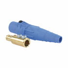 Eaton Crouse-Hinds series Cam-Lok J Series E-Z1016 plug, Up to 400A continuous, 2/0-4/0 AWG, Blue, Double set screw, Brass contacts, Male, Thermoplastic elastomer (TPE), Non-vulcanized, 600 Vac/dc