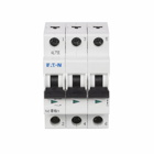 Eaton FAZ branch protector,UL 489 Industrial miniature circuit breaker - supplementary protector,High levels of inrush current are expected,15 A,10 kAIC, 14 kAIC,Three-pole,277/480 V,10-20X /n,50-60 Hz,Screw terminals,D Curve