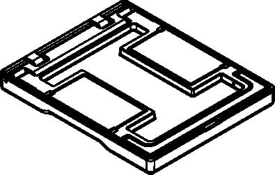  FloorPort; Flangeless Cutout Cover Assembly; Die-Cast Aluminum, Black
