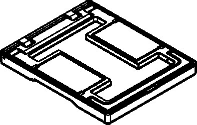  FloorPort; Flangeless Cutout Cover Assembly; Die-Cast Aluminum, Nickel