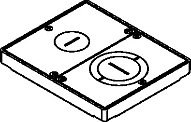  FloorPort; Flangeless Furniture Feed Cover Assembly; Die-Cast Aluminum, Brushed Aluminum