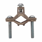 Eaton Crouse-Hinds series ground clamp, 1-1/4"-2" clamping range, Copper alloy, Bare wire