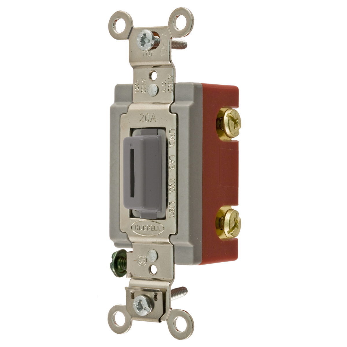 Switches and Lighting Controls,Extra Heavy Duty Industrial Grade, Locking Toggle Switches, General Purpose AC, Double Pole, 20A 120/277V AC, Back and Side Wired, Gray Key Guide