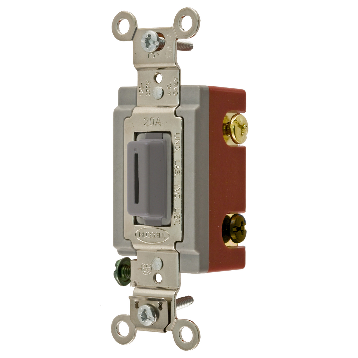 Switches and Lighting Controls,Extra Heavy Duty Industrial Grade, Locking Toggle Switches, General Purpose AC, Four Way, 20A 120/277V AC, Back and Side Wired, Gray Key Guide
