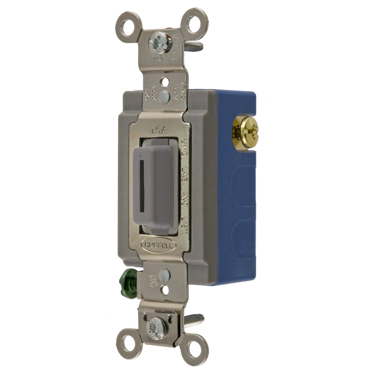 Switches and Lighting Controls, Industrial Grade, Locking Switches, General Purpose AC, Momentary Single Pole Double Throw Center Off , 15A 120/277V AC, Terminal Screws Gray Key Guide