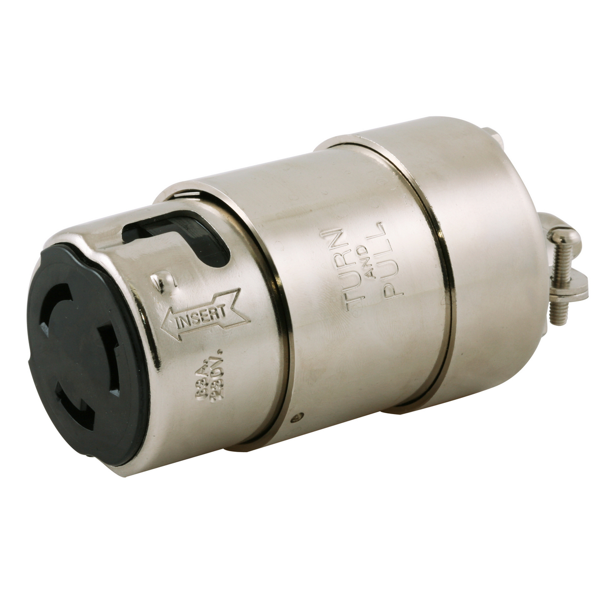 Heavy Duty Products, IEC Pin and Sleeve Devices, Marine Grade, Female, Connector Body, 63A 230V, 2-Pole 3-Wire Grounding, Terminal Screws, Blue, Watertight