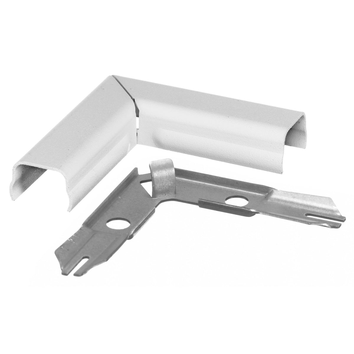 Metal Raceway, Flat Elbow, HBL500 Series, White