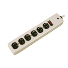 Surge Protective Devices, SPIKESHIELD TVSS Plug Strips, 6) Receptacles, Metallic Body, 1050 Joules, 6' Cord