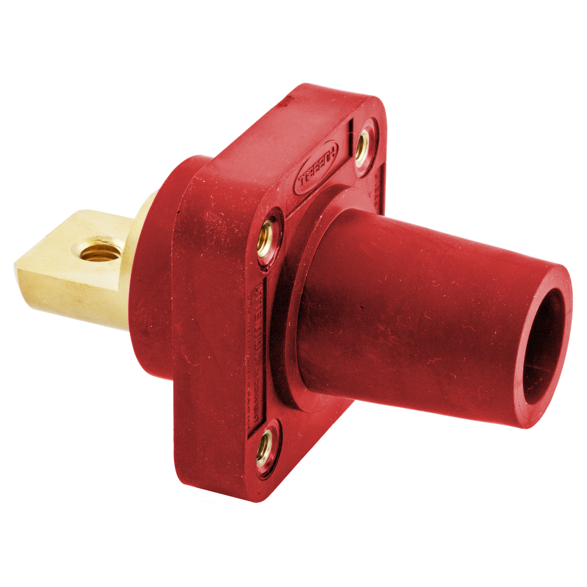 Heavy Duty Products, Single Pole Devices, Industrial Grade, Female Receptacle, 300/400A 600V AC/DC, Single Conductor, Red